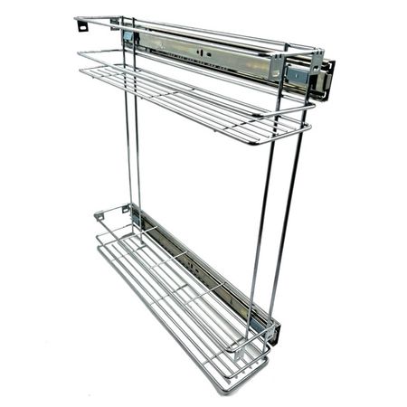корзина с боковым креплением 2 уровня 440х105х500мм хром mijia мини перезаряжаемый фонарик с боковым светом