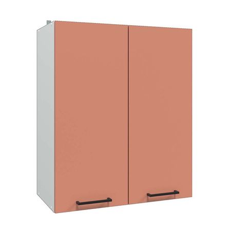 шкаф навесной 2 двери Латте Шарли Терракот 600х316х720мм