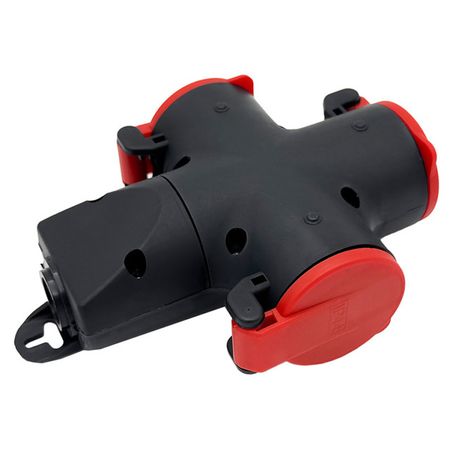 розетка переносная ВЭП СВЕТ 3-местная 200-250В 2P+E 16А IP44 красный