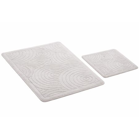 набор ковриков PRIMA NOVA Круг 100х60 50х60см хлопок серый