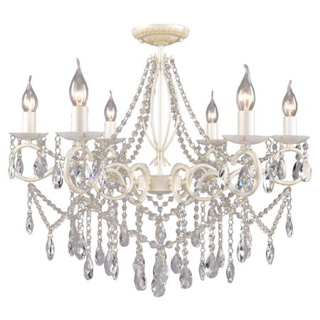 люстра подвесная РОССВЕТ Акцент 6х60Вт Е14 металл белый юбка на переднее крыло мотоцикла ированная накладка на крыло протектор акцент для harley touring electra glide road king ultra limited 80 25