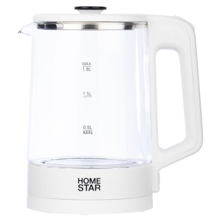 чайник HOMESTAR HS-1008 1500Вт 1,8л белый аэрогриль vitek af4001 1500вт белый 5 л