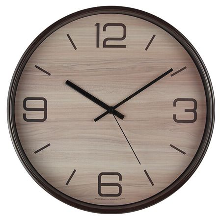 часы настенные 777747228 TROYKATIME D305мм пластик коричневый часы настенные koopman 254х42мм коричневый полипропилен