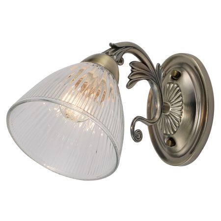 бра настенная SCHAFFNER Folla E27 40 Вт стекло металл бронза