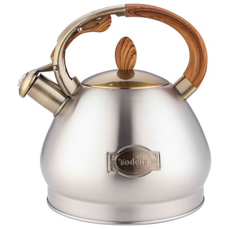 чайник TODELIA Exclusive 3л нерж.сталь со свистком индукция хром чайник leonord modern 3л со свистком нерж   нейлон индукция
