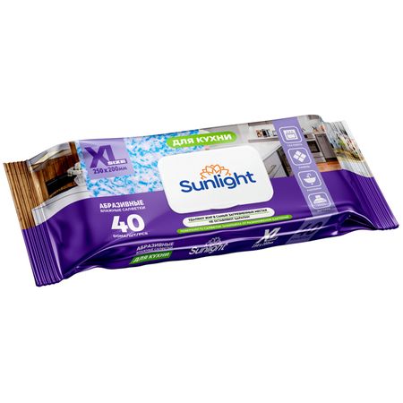 салфетки влажные SUNLIGHT XL Для кухни абразивные 40шт блокатор калорий турбослим эвалар таблетки 0 56г 40шт