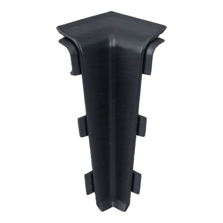 угол внутренний для плинтуса ПВХ SALAG Lima 72мм Чёрный гладкий 1шт.