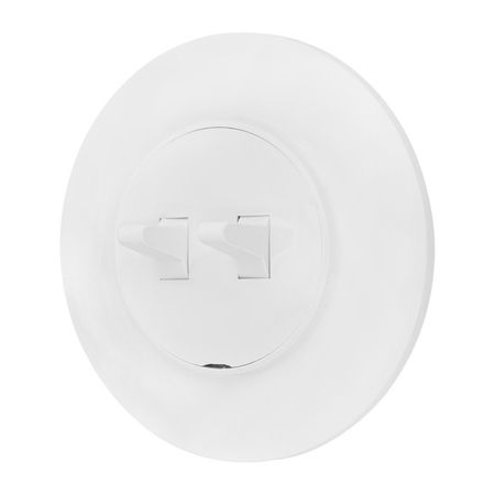 выключатель 2-клавишный BYLECTRICA Прованс тумблерный круг белый