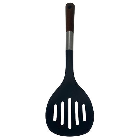 лопатка TODELIA Премьера 36,5см с прорезями нейлон, нерж.сталь, дерево штопор metaltex винтовой дерево нерж