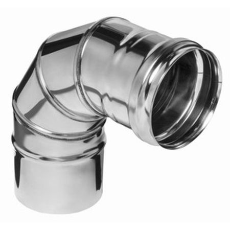 отвод дымохода без изоляции 90 град Ф115мм AISI 430