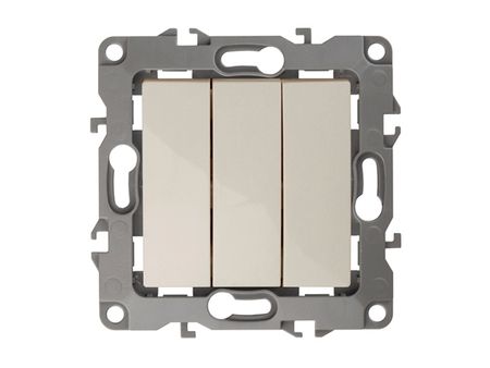 выключатель 3-клавишный ЭРА серия 12 слоновая кость выключатель 2 клавишный эра 12 с индикацией слоновая кость