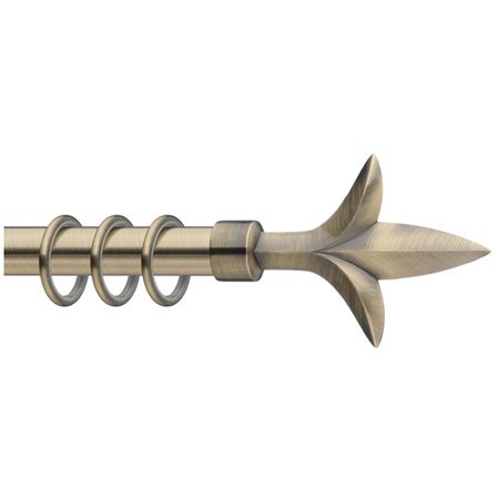 наконечник ARTTEX 16мм лилия золото антик, арт.н. 16.75.650 карниз телескоп 2 рядный ugo loks 160 300см 16 19мм белое золото наконечник лилия арт 580950