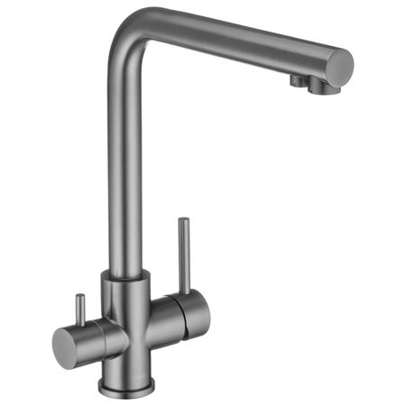 смеситель для кухни SWEDBE Selene Plus канал для фильтра нержавейка графит