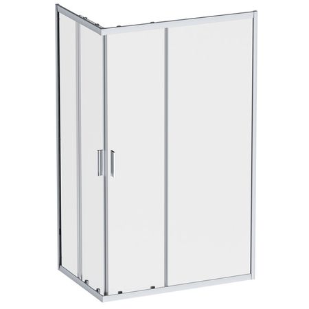 ширма душевая AM.PM Gem 120x80см прямоугольная профиль хром матовый без поддона профиль для меб щита 4мм стык нерж ст матовый 0 6м