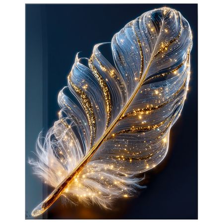 картина на стекле ПЕРЫШКО 400х500мм