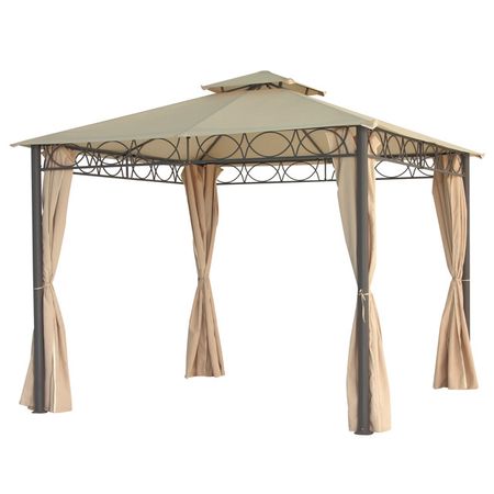 шатер с боковыми полотнами 3х3х2,7м бежевый