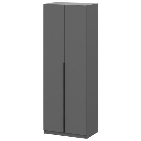 шкаф Линк 2-х дверный 800х500х2200мм антрацит ЛДСП стол компьютерный вардиг k1 1200x750x820мм лдсп антрацит красный