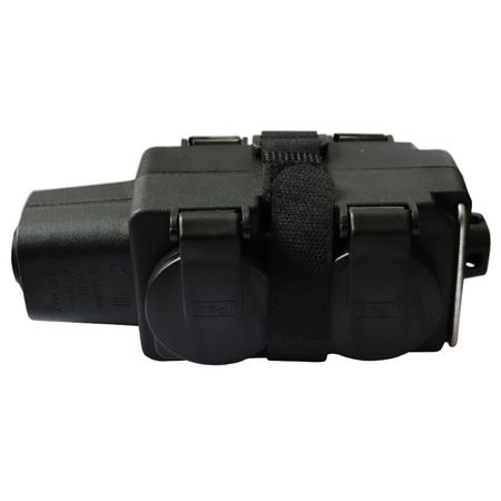 розетка переносная ВЭП СВЕТ 4-местная 200-250В 2P+E 16А IP44 черный