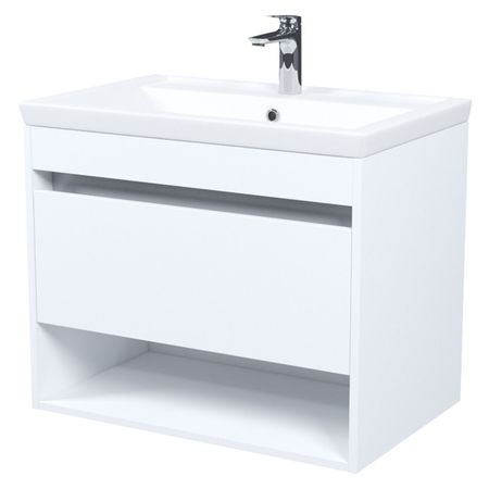 тумба с раковиной подвесная IDDIS Zodiac X 70 см с нишей  белая