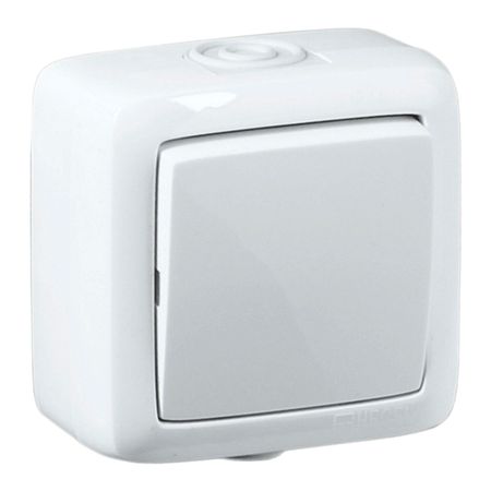 выключатель 1-клавишный HEGEL Alfa IP44 10А белый трех ная флейта для alfa romeo stelvio giulia 159 156 giulietta 147 mito spider gt