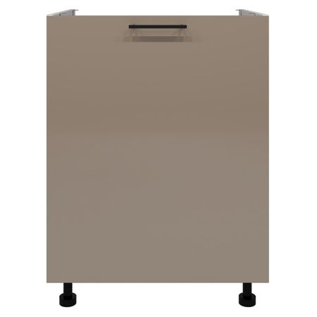 шкаф напольный для мойки Мокко глянец 820х600х504мм 1 дверь МДФ/ЛДСП