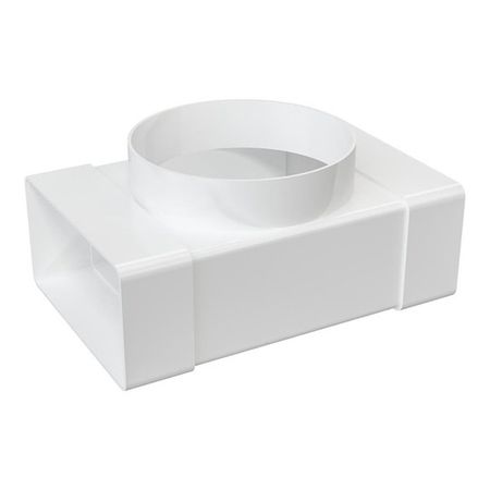 тройник ЭРА 60х120/d100мм пластик белый соединитель эксцентр эра 60х120 d100мм пласт белый