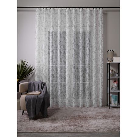 штора тюлевая на шт.ленте SANPA Ингрид под лен 300х260см серая, арт.HP19604/1/1Е