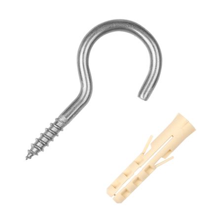 шуруп-полукольцо 3,9x40мм с дюбелем 2шт шуруп полукольцо 4 1х60мм белый с дюбелем 2шт