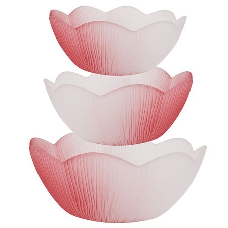 набор салатников NOUVELLE HOME Frost 12,5/17/20см 0,3/0,75/1,1л стекло шар maxijoy белые бусы 80мм стекло красный