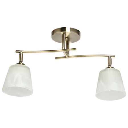 люстра потолочная DECITY Тетро 2х40Вт E27 металл стекло бронза