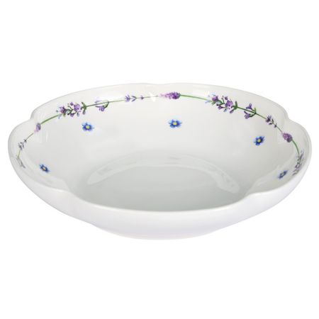 тарелка TODELIA Flowers 22см глубокая костяной фарфор