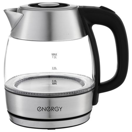 чайник ENERGY E-222 2200Вт 1,2л стекло серебристый