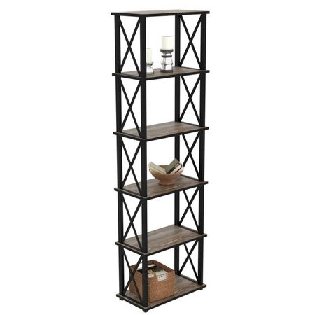 стеллаж MAKE MEBEL Лофт-6 750х300х1820мм 9005 муар Намибия