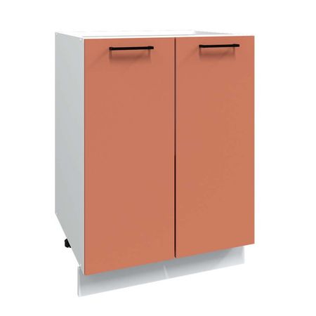 шкаф напольный 2 двери Латте Шарли Терракот 600х526х820мм