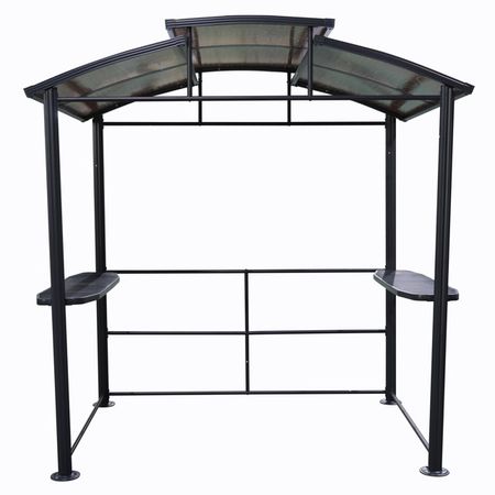 павильон для гриля и мангала 236х152х236см темно-серый стеки для гриля 50шт 25см дерево