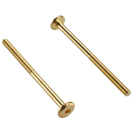 винт мебельный с плоской головкой латунированный 6х90 14шт латунные винты с плоской головкой m3m4m5m6