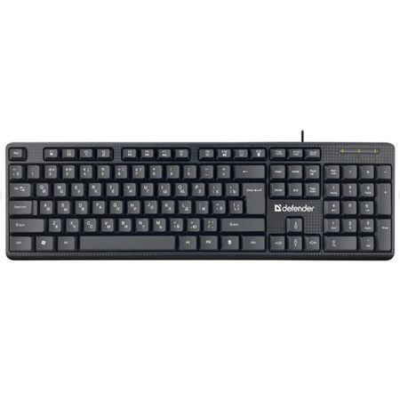 клавиатура DEFENDER DAILY HB-162 45162 1,8м USB черный rfid клавиатура asia teco s602em w s602mf w