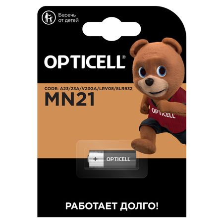 батарейка OPTICELL 12В алкалиновая MN21 1шт батарейка opticell алкалиновая 9v 1 шт