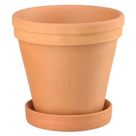 горшок керамический с поддоном Терракот Конус  0,5л d13см h13см керамический терракотовый