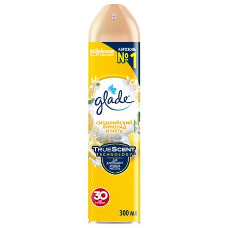 освежитель воздуха GLADE Сицилийский лимонад и мята 300мл аэрозоль крахмал chirton 300мл аэрозоль