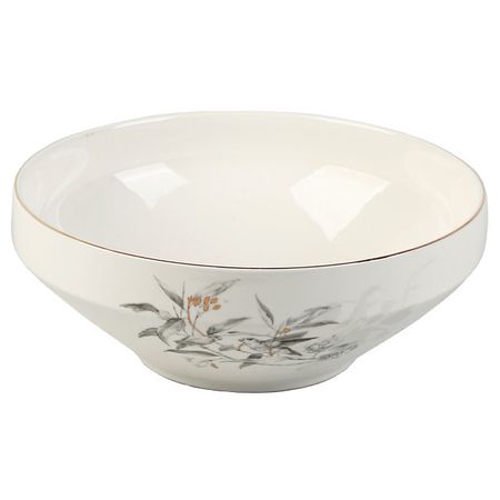 тарелка TODELIA Флора 23,5см глубокая костяной фарфор