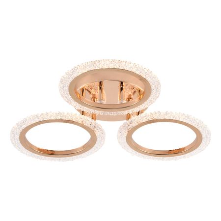 люстра потолочная светодиодная RIVOLI Evlalia 42Вт 3000/6000К с ДУ золото хрусталь светодиодные чипы lqtyb 3570