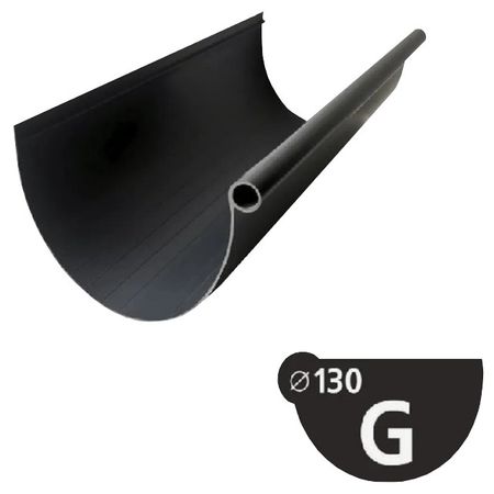 желоб IMPLAST водосточный G130/80 130мм графит 1,2м