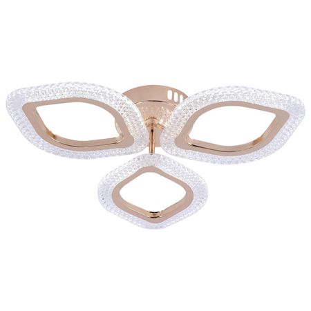 люстра потолочная светодиодная RIVOLI Erminia 36Вт 3000/6000К с ДУ золото хрусталь электронный балласт 220в 3 36вт для ламп g23 g10q g5