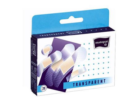 пластыри MATOPAT Transparent 20шт клеенка 0 8мм шир 100см прозрачная tb transparent