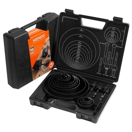 набор коронок по дереву KENDO 19-152мм 23шт коронка по дереву fit 89мм