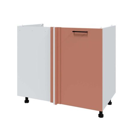 шкаф напольный под мойку угловой Латте Шарли Терракот 900х556х820мм