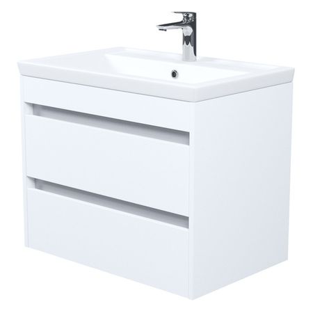 тумба с раковиной подвесная IDDIS Zodiac X 70 см с ящиками  белая