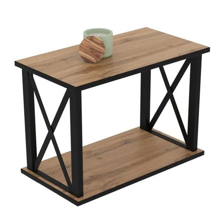 полка MAKE MEBEL Лофт 750х300х370мм 9005 муар Дуб Вотан