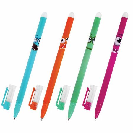 ручка стираемая гелевая ЮНЛАНДИЯ Монстрики 0,35мм синяя гелевая ручка zebra sarasa 3 3 а